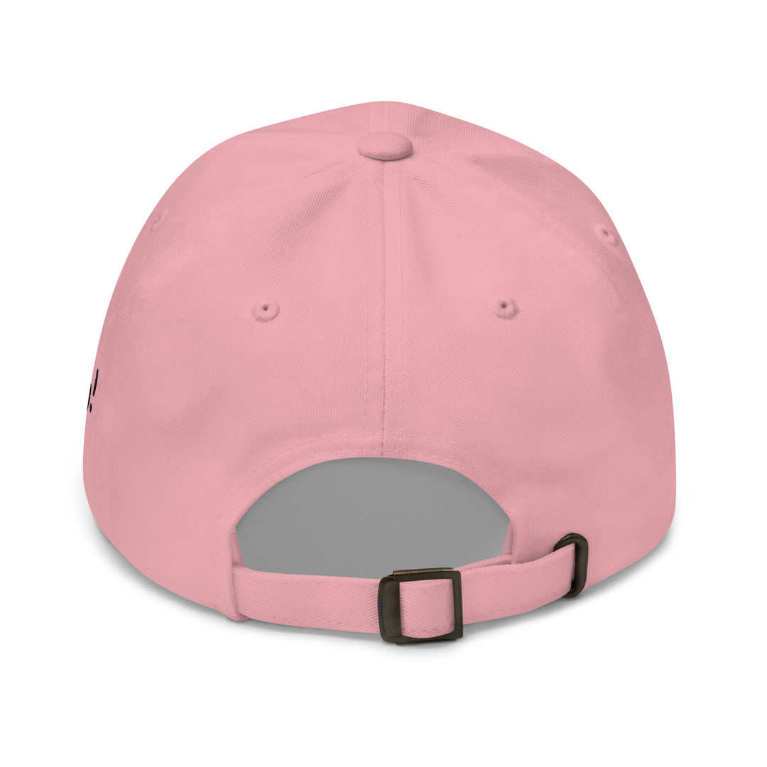 Back View of Pink Chit Do It Lady Hat with Adjustable Strap for Trendy Style