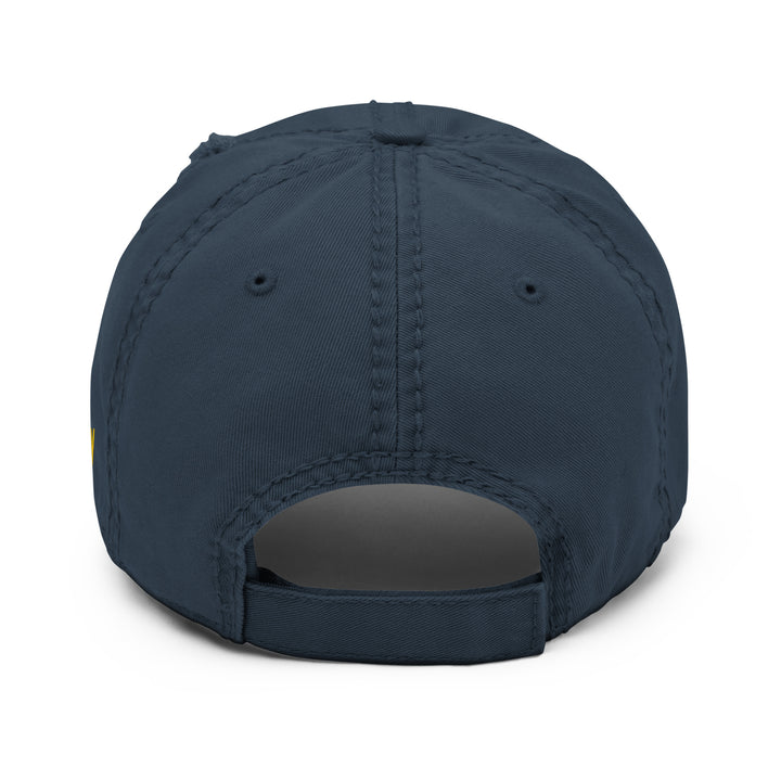Navy Fluid Identity Cap with Adjustable Strap for Urban Style Streetwear Fashion