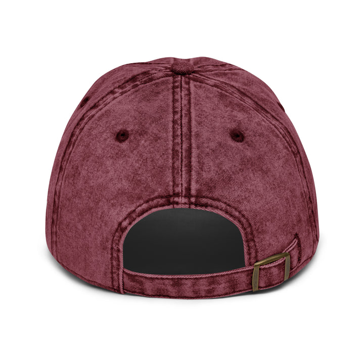 Back view of a burgundy cap by Fluid Identity featuring a classic design for Urban Style Streetwear Fashion