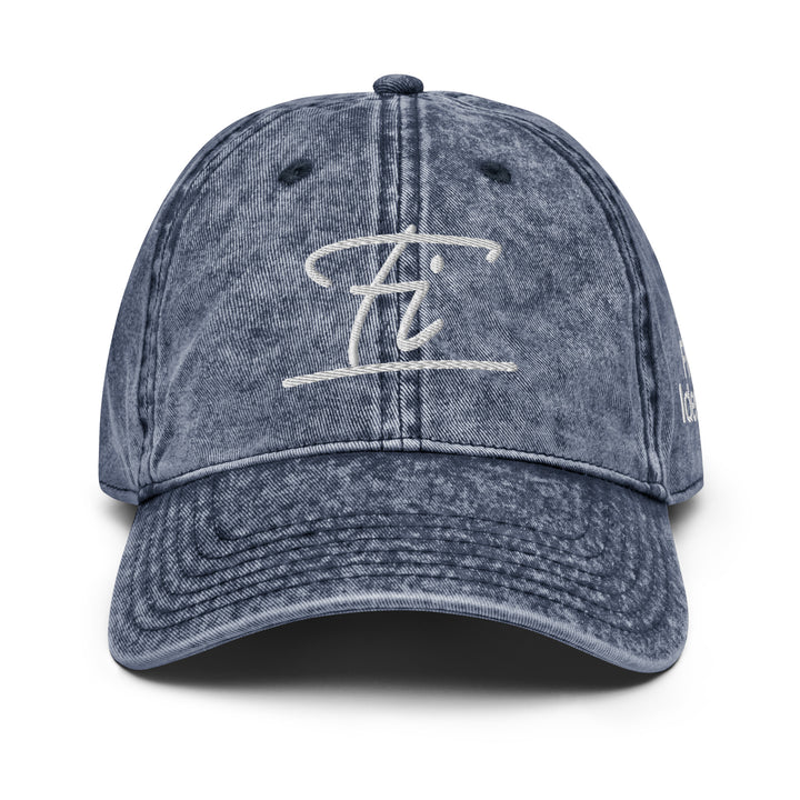 Denim baseball cap with Fluid Identity logo for Urban Style Streetwear Fashion