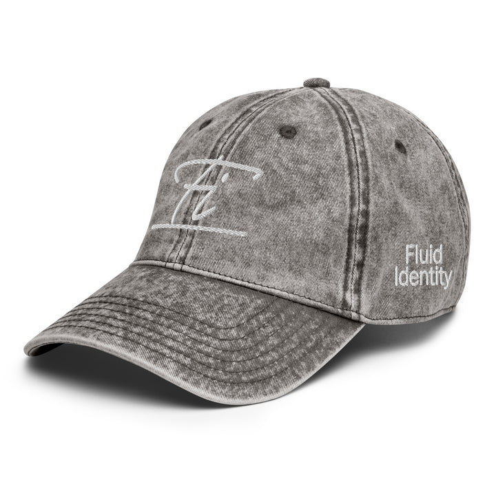 Gray Fluid Identity Cap showcasing Urban Style Streetwear Fashion with a distressed look