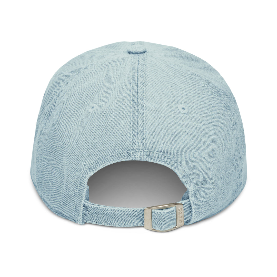 Light blue denim cap by Fluid Identity for Urban Style Streetwear Fashion enthusiasts