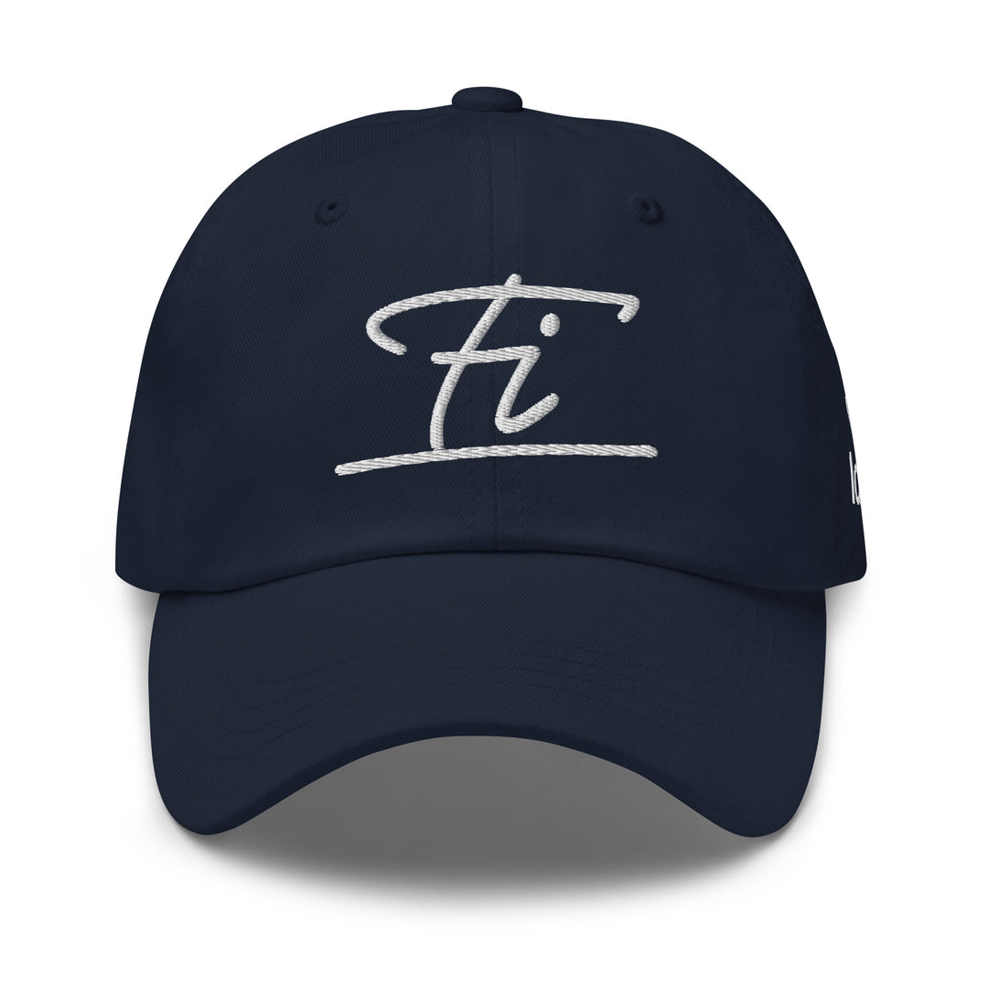 Navy Fluid Identity Cap with Fi Embroidery for Urban Style Streetwear Fashion