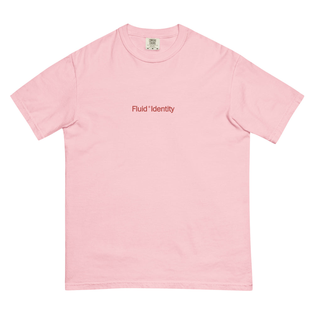 Fluid Identity Pink T-Shirt featuring Urban Style Streetwear Fashion logo for casual wear