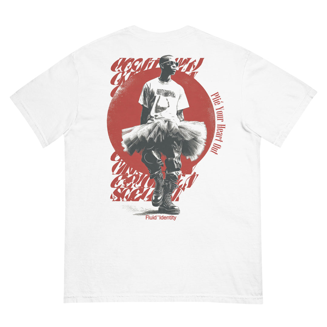 Fluid Identity White T-Shirt featuring Urban Style Streetwear Fashion graphic design on the back