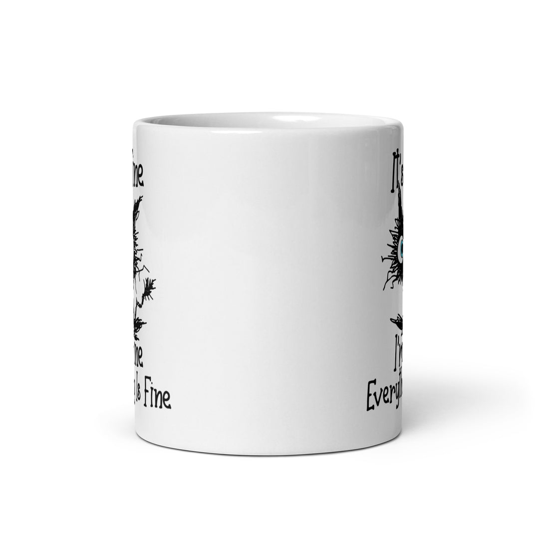 Funny Satire Coffee Mug featuring a humorous quote and artistic design for coffee lovers