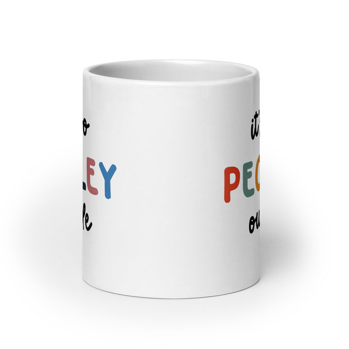 Funny Satire Coffee Mug with colorful text for humor lovers and coffee enthusiasts