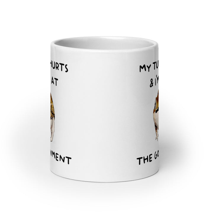 Funny Satire Coffee Mug featuring humorous text and playful design for coffee lovers