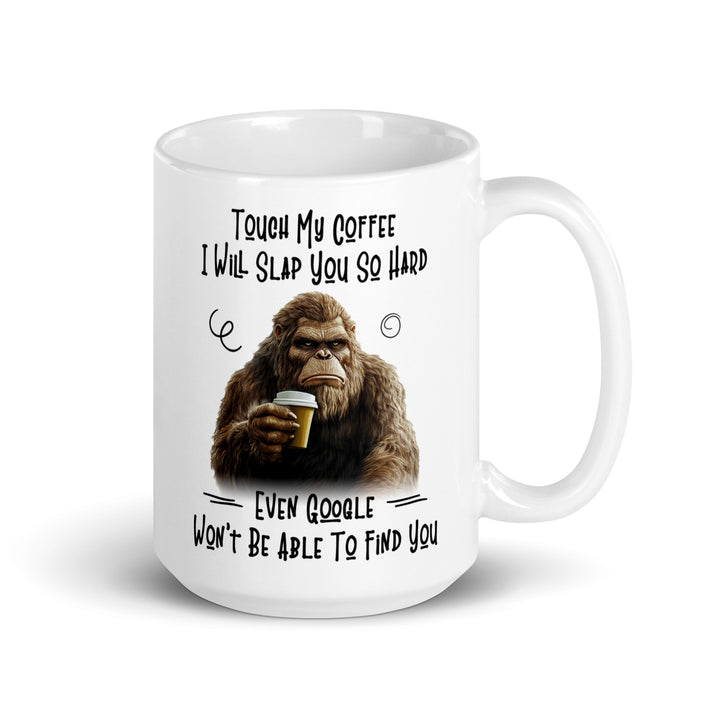 Funny Satire Coffee Mug featuring a humorous quote about coffee and personal space
