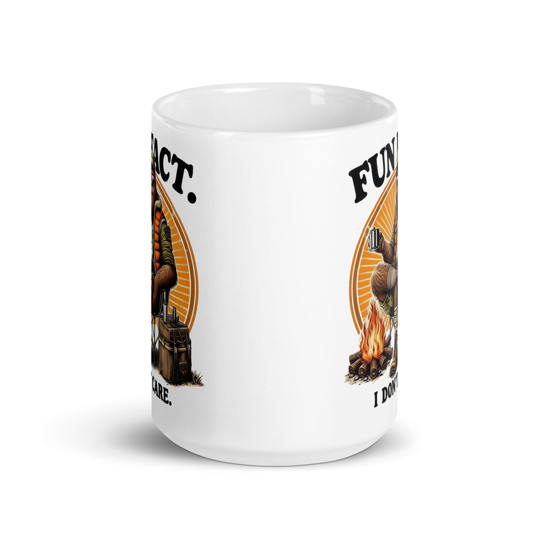 Funny Satire Coffee Mug with humorous camping design and prints for outdoor enthusiasts