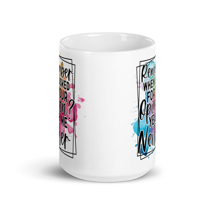 Funny Satire Coffee Mug with colorful design and humorous text for coffee lovers