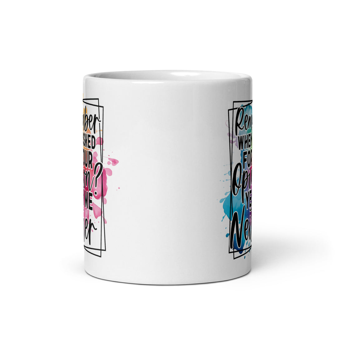 Funny Satire Coffee Mug featuring colorful designs and humorous text for coffee lovers