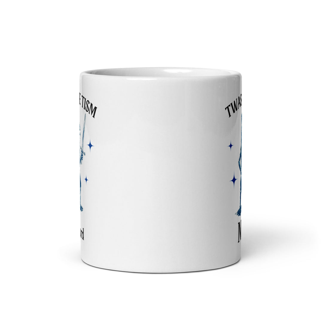 Funny Satire Coffee Mug featuring whimsical design and humorous text for coffee lovers