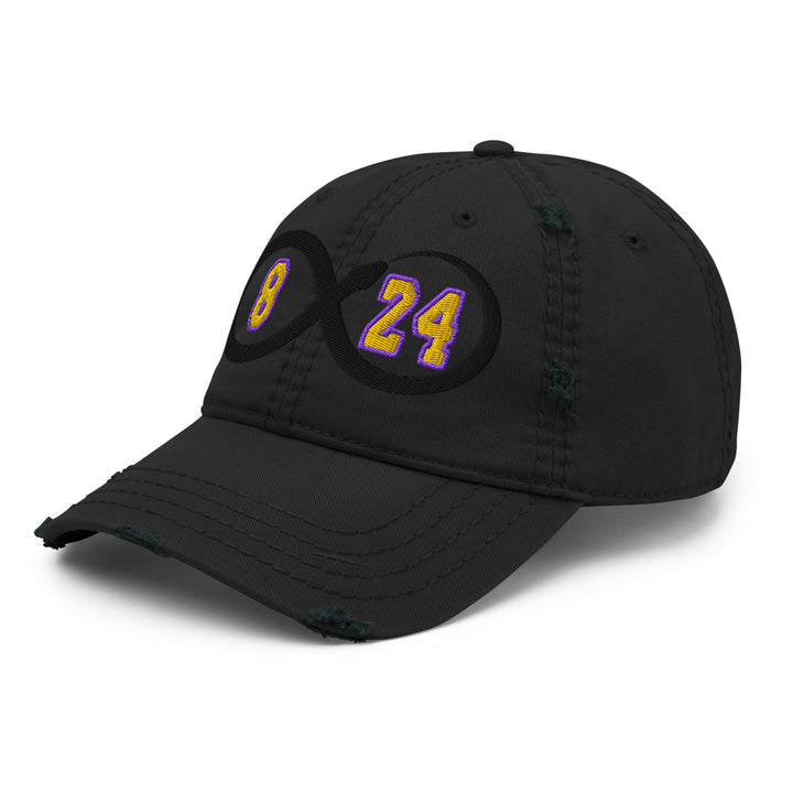 Fluid Identity Black Cap with Kobe Bryant Black Mamba Lakers 8 and 24 Embroidery