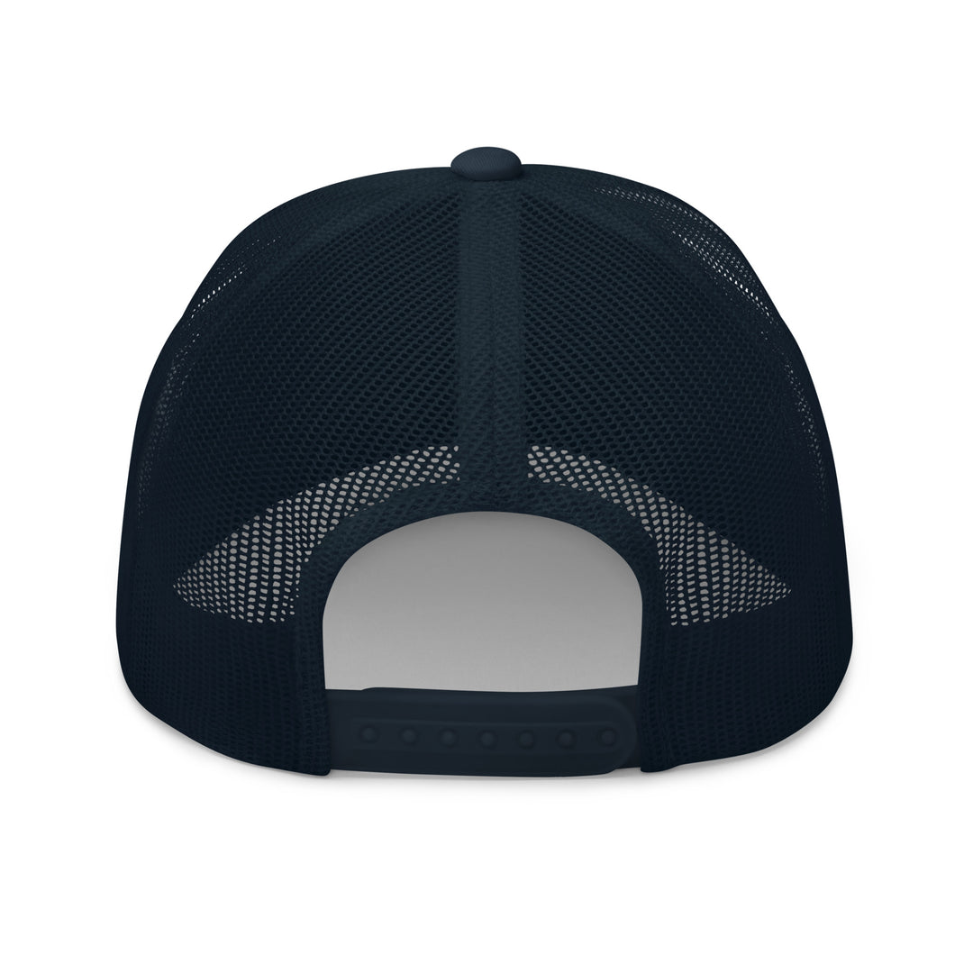 Rear view of a black mesh snapback cap featuring The Bear TV Series design for fans