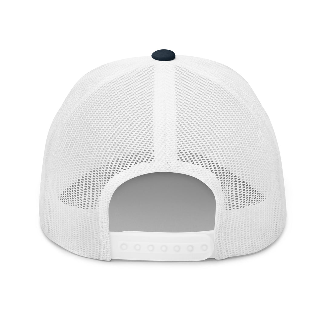 White mesh back cap from Fluid Identity featuring adjustable strap for fans of The Bear TV Series