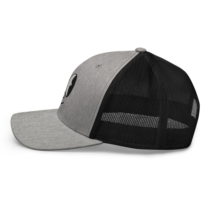 Fluid Identity Gray and Black Trucker Cap for Urban Streetwear Apparel Style