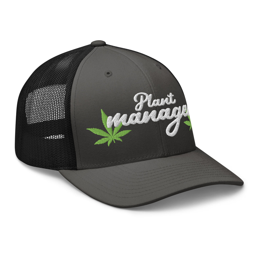Fluid Identity Urban Streetwear Apparel Snapback Hat with 'Plant Manager' Embroidery and Mesh Back