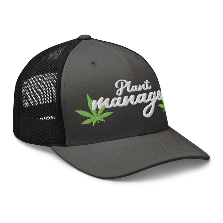Fluid Identity Urban Streetwear Apparel Snapback Hat with 'Plant Manager' Embroidery and Mesh Back
