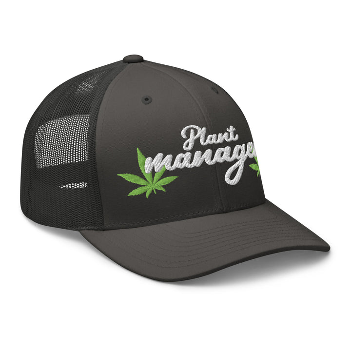 Fluid Identity Plant Manager Cap with Cannabis Leaf Design, perfect for Urban Streetwear Apparel style