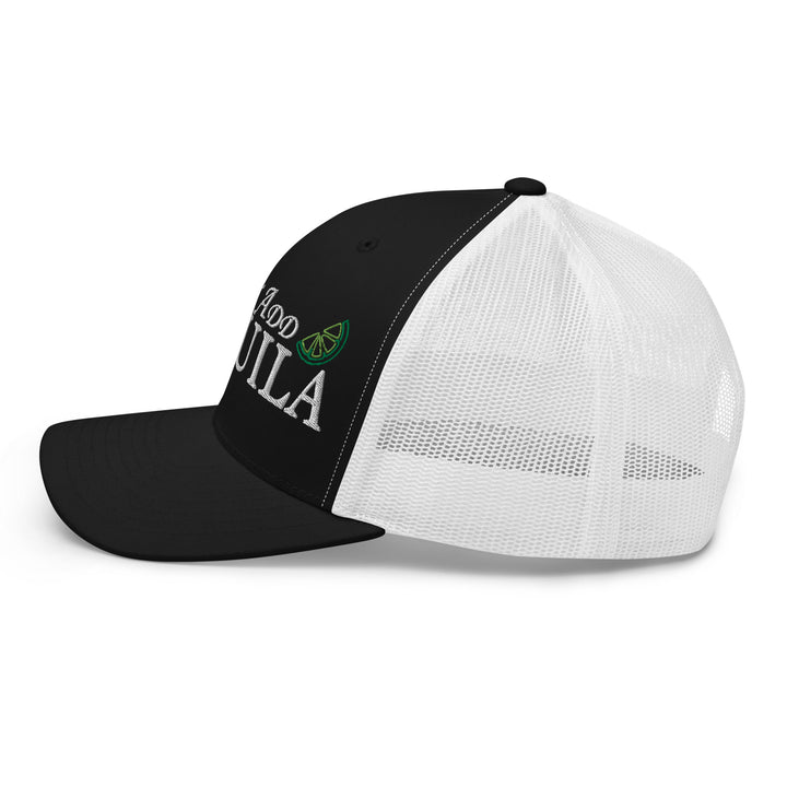 Fluid Identity Urban Streetwear Apparel Trucker Hat in Black and White for Stylish Casual Looks
