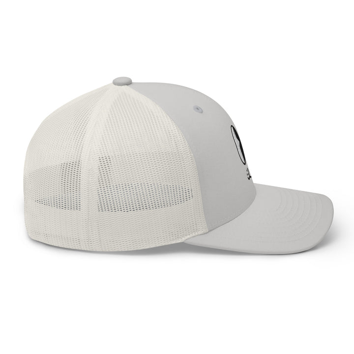 Fluid Identity Gray Trucker Hat with Mesh Back, part of Urban Streetwear Apparel collection
