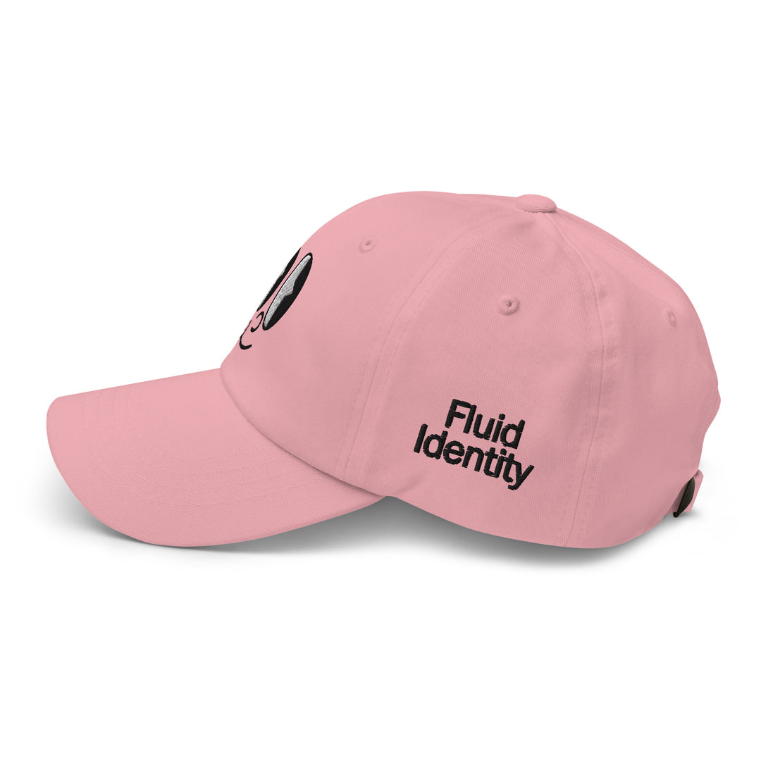 Pink cap featuring Fluid Identity logo, perfect for Urban Streetwear Apparel enthusiasts