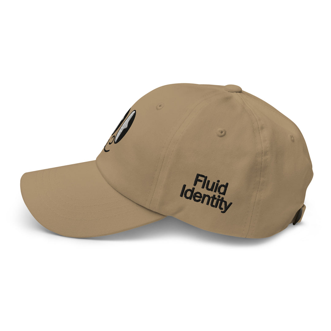 Fluid Identity Cap in Tan Featuring Urban Streetwear Apparel Design with Logo and Adjustable Fit