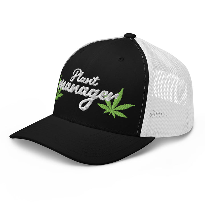 Fluid Identity Plant Manager Cap with Green Leaf Design for Urban Streetwear Apparel