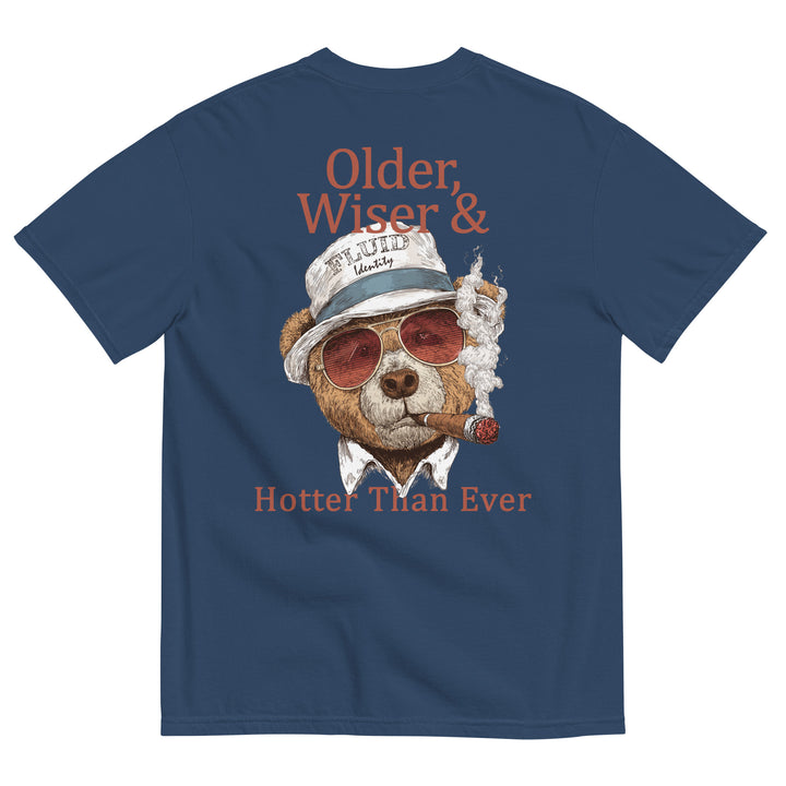 Fluid Identity Graphic Tee featuring a bear in sunglasses for Urban Style Streetwear Fashion