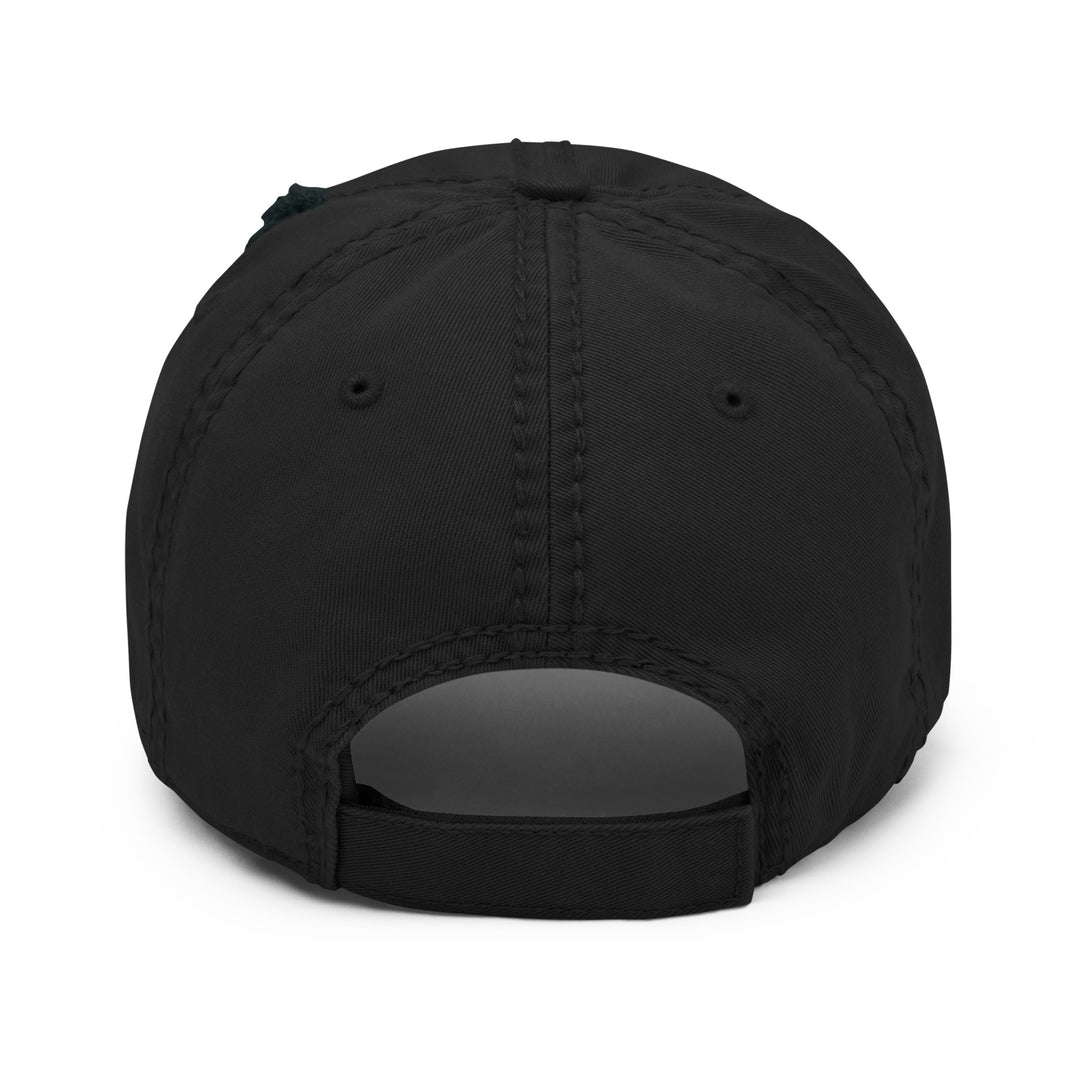 Black cap from Fluid Identity featuring adjustable back, perfect for urban style streetwear fashion