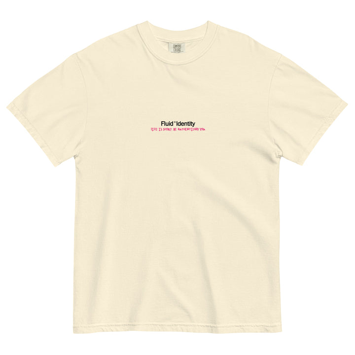 Fluid Identity T-shirt in cream with Urban Style Streetwear Fashion printed design for casual wear
