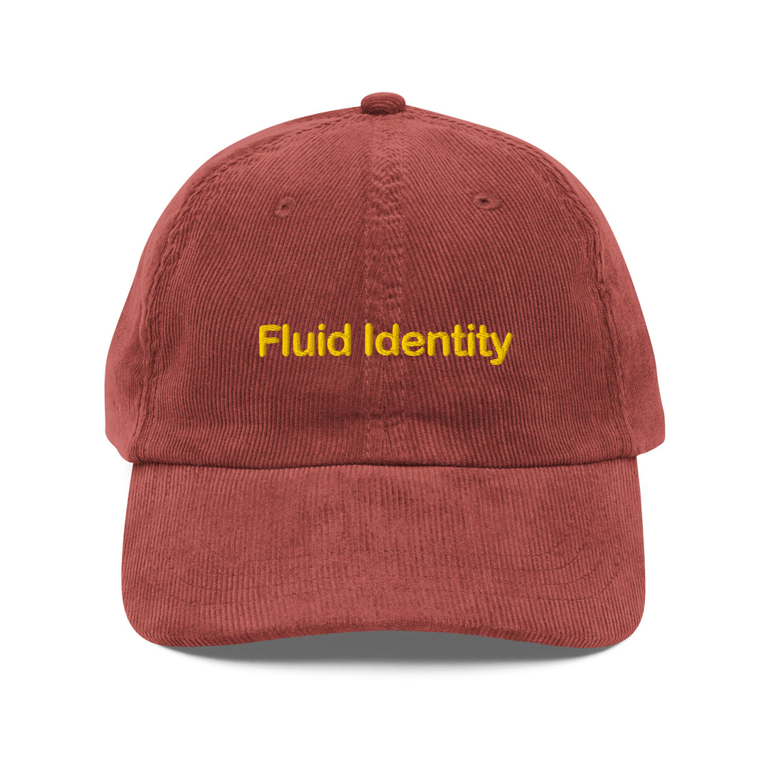 Fluid Identity Corduroy Hat in Rust Color for Urban Style Streetwear Fashion Enthusiasts