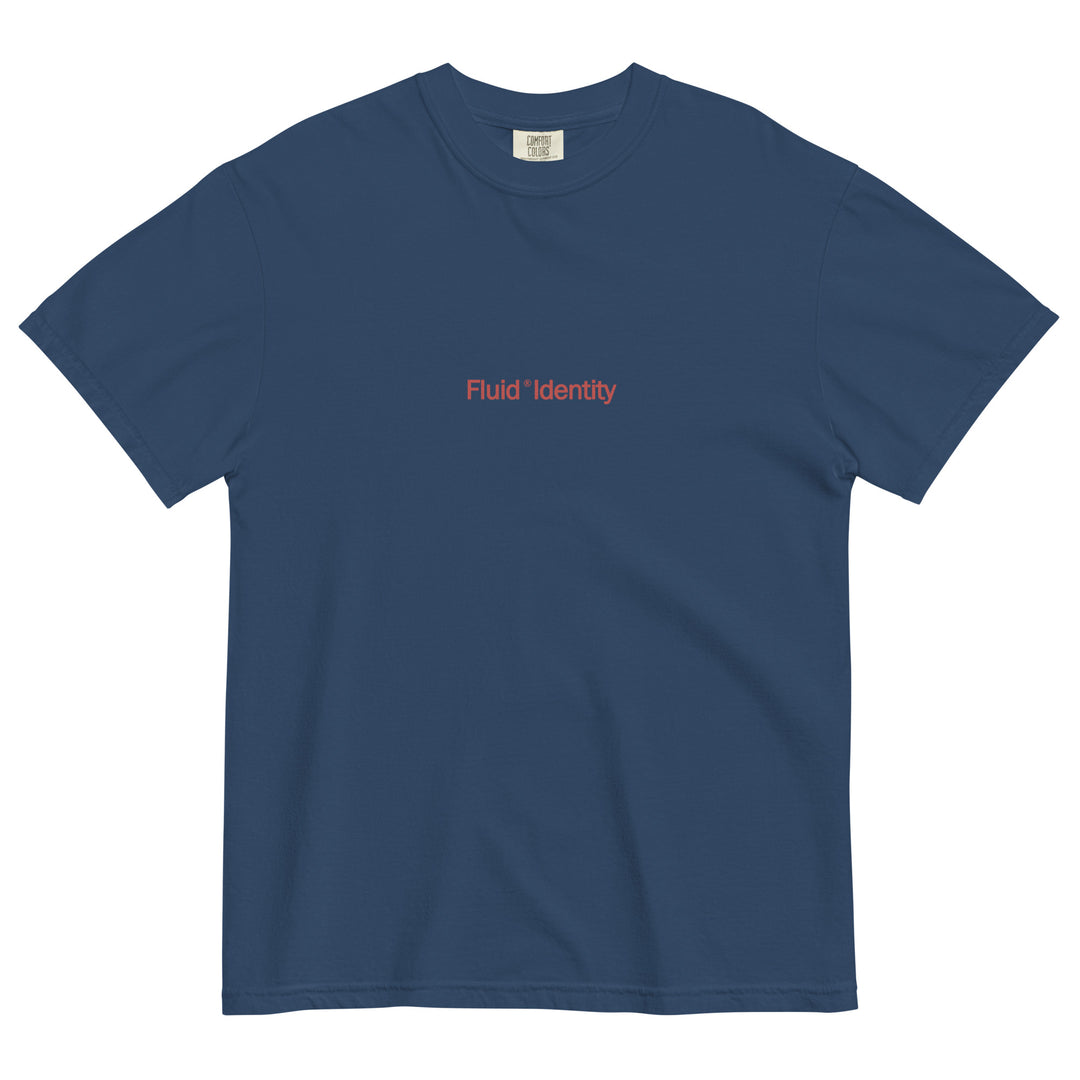Navy Fluid Identity T-shirt featuring a minimalist design for Urban Style Streetwear Fashion