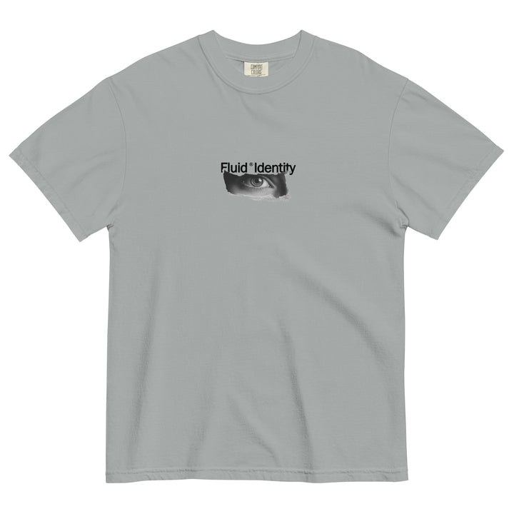 Fluid Identity Graphic T-Shirt in Light Gray for Urban Style Streetwear Fashion