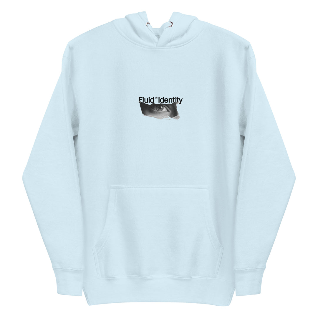 Fluid Identity Hoodie in Light Blue with Urban Style Streetwear Fashion Design for Casual Wear