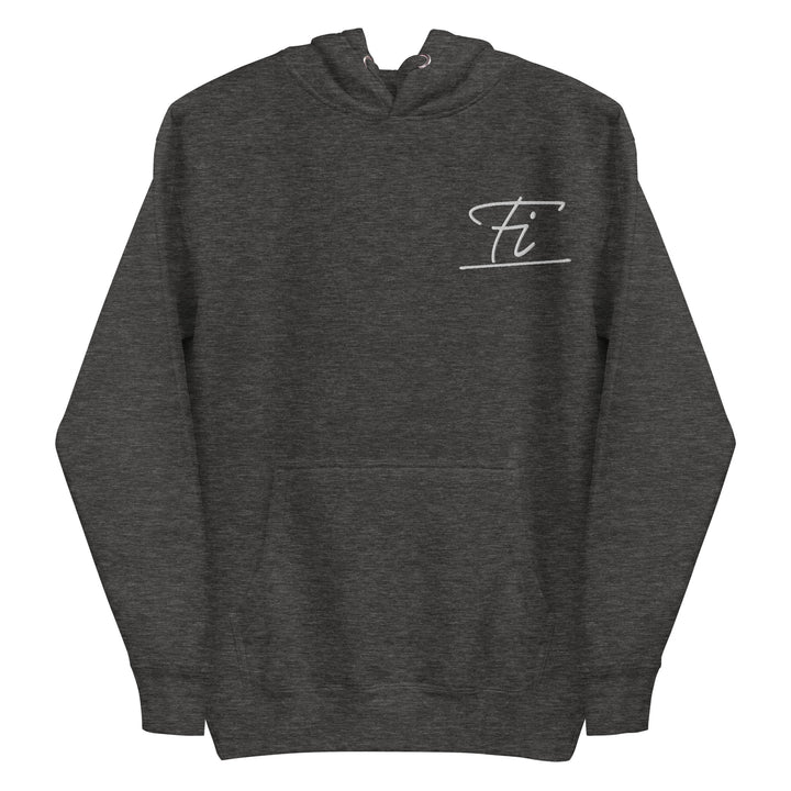 Fluid Identity Gray Hoodie with Logo, perfect for Urban Style Streetwear Fashion enthusiasts