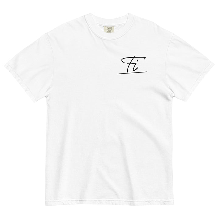 White t-shirt with Fluid Identity logo, perfect for Urban Style Streetwear Fashion enthusiasts